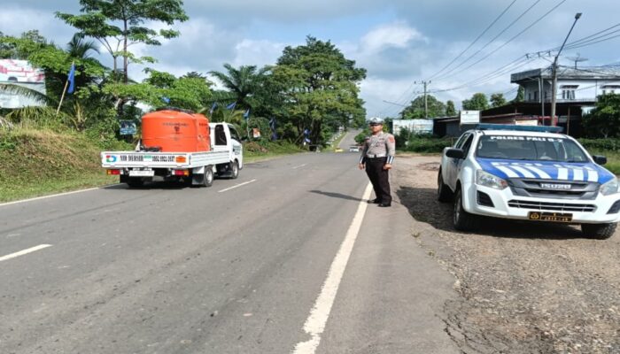 Satlantas Polres PALI Gelar Patroli Siang di Kawasan Talang Ubi