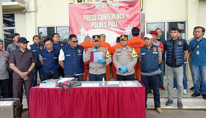 Polres PALI Gelar Press Release Pengungkapan Kasus Kriminal Sat Reskrim