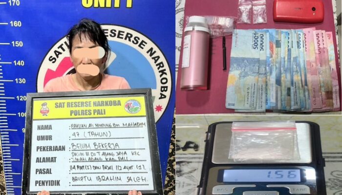 Polres PALI Tangkap Pengedar Narkoba, 1,56 Gram Sabu Disita