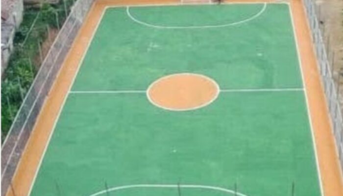 Pemdes Tanjung Laut Bangun Lapangan Futsal yang istimewa
