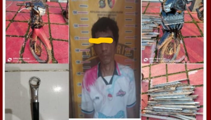 Polsek Lais Tangkap Pelaku Pencurian Besi Tower Sutet di Desa Purwosari