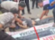 Tragis! Motor Tertabrak Dump Truck di Jalan Tanjakan Betung Banyuasin, Satu Tewas Terlindas