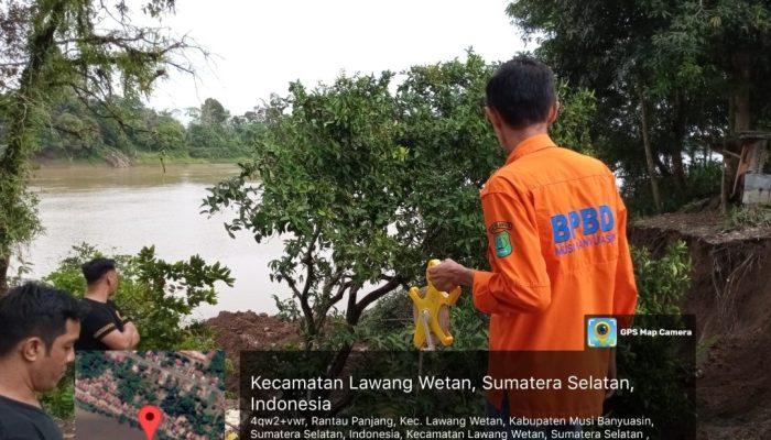 Tim Pemkab Muba Lakukan Kaji Cepat Longsor di Rantau Panjang