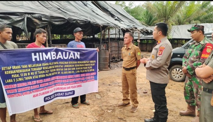 Kapolsek Babat Supat Iptu Marlin Ajak Semua Pihak Selesaikan Permasalahan Ilegal Refinery Secara Humanis dan Bijaksana