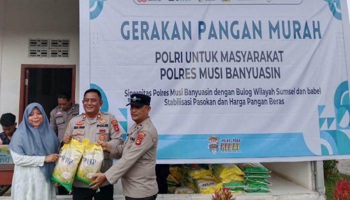 Polsek Lais Kembali Gelar Gerakan Pangan Murah, 6 Ton Beras Ludes Diserbu Warga