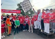 Meriah, Ribuan Warga Ikuti Jalan Sehat HUT ke-80 RI di Pangkalan Balai