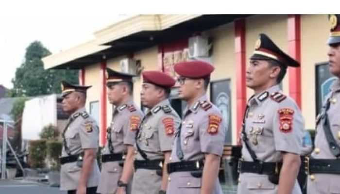 Polres OKi Serah Terima Jabatan Sejumlah Pejabat Utama dan Kapolsek Jajaran