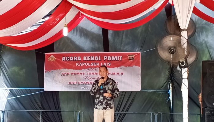 Pisah Sambut Kapolsek Lais, Camat Lais Zukar Harap Sinergi Tetap Terjalin