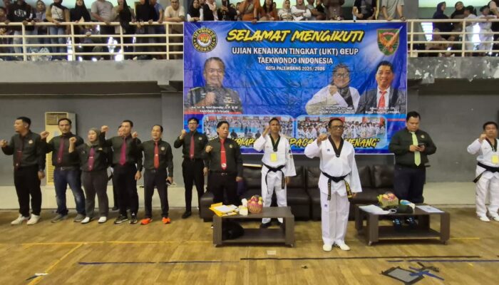 1.300 Taekwondoin Ikuti Ujian Kenaikan Tingkat Geup di Palembang, TI Tekankan Kualitas dan Karakter Atlet