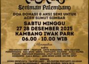 Seniman Palembang Gelar Konser Amal di Kambang Iwak, Galang Donasi untuk Korban Bencana Sumatera