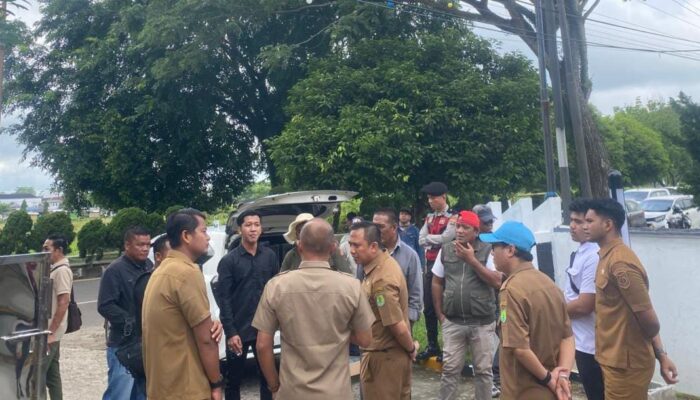 LSM TRINUSA Demo Dinas Perkim Muba Soal Proyek Sumur Bor Gagal Fungsi
