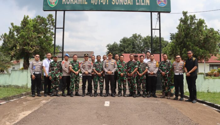 Kapolres Muba Kunjungi Koramil Sungai Lilin, Perkuat Sinergitas TNI–Polri