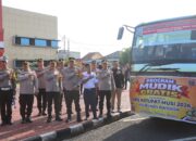 Polres Muba Berangkatkan 60 Warga dalam Program Mudik Gratis Operasi Ketupat Musi 2026