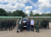 Kasdam II/Sriwijaya Tinjau Kesiapan Yon TP 984 di Desa Tampang Baru, Terima Bantuan Kendaraan Operasional