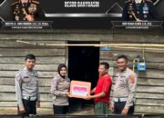 Polisi Banyuasin Gelar Baksos, Warga Mulya Agung Terima Bantuan Langsung