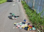 Sampah Berserakan di Jalan Sengkiong, Warga Talang Kelapa Soroti Lemahnya Penanganan DLH Banyuasin