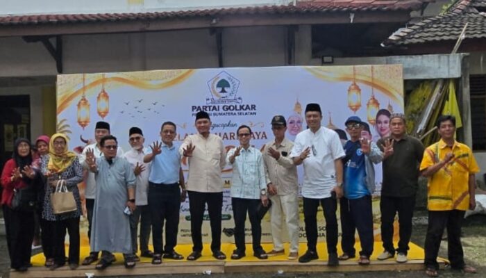 SAPI SIMENTAL KETUM DPP PARTAI GOLKAR CURI PERHATIAN DI DPD GOLKAR SUMSEL SAAT PEMOTONGAN HEWAN KURBAN
