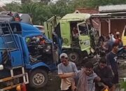 Dua Truk Bertabrakan di Jalintas Palembang–Betung, Arus Lalu Lintas Sempat Tersendat