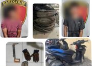 Dua Pencuri Kabel Listrik PT MEP Ditangkap Warga, Polisi Amankan Barang Bukti 150 Meter Kabel