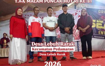 HUT RI ke-81 di Desa Lebuh Rarak Meriah, Camat dan Kades Tampil Duet Hibur Warga
