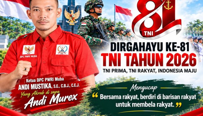 Andi Murex: Dirgahayu ke-81 TNI, Bersama Rakyat, Berdiri di Barisan Rakyat