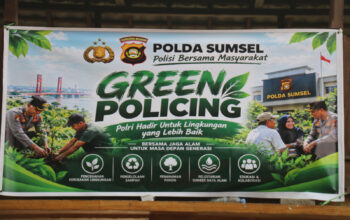 Polda Sumsel Perkuat Green Policing melalui Aksi Peduli Lingkungan di Komplek Pakri