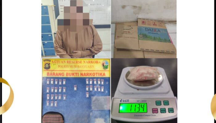 Polsek Babat Supat Amankan Perempuan 47 Tahun, 30 Paket Sabu Disita