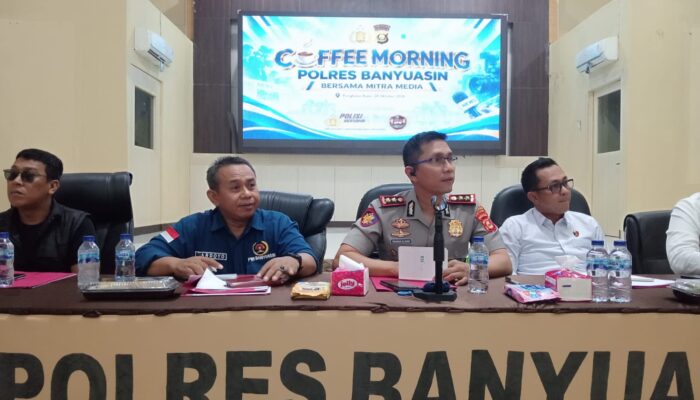 Coffee Morning Polres Banyuasin: Media Diajak Kawal Pemberantasan Narkoba